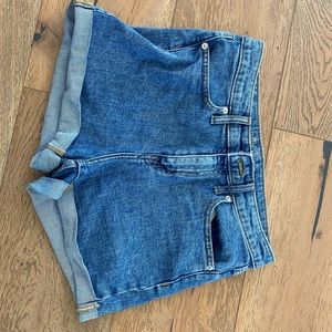 high waisted jean shorts